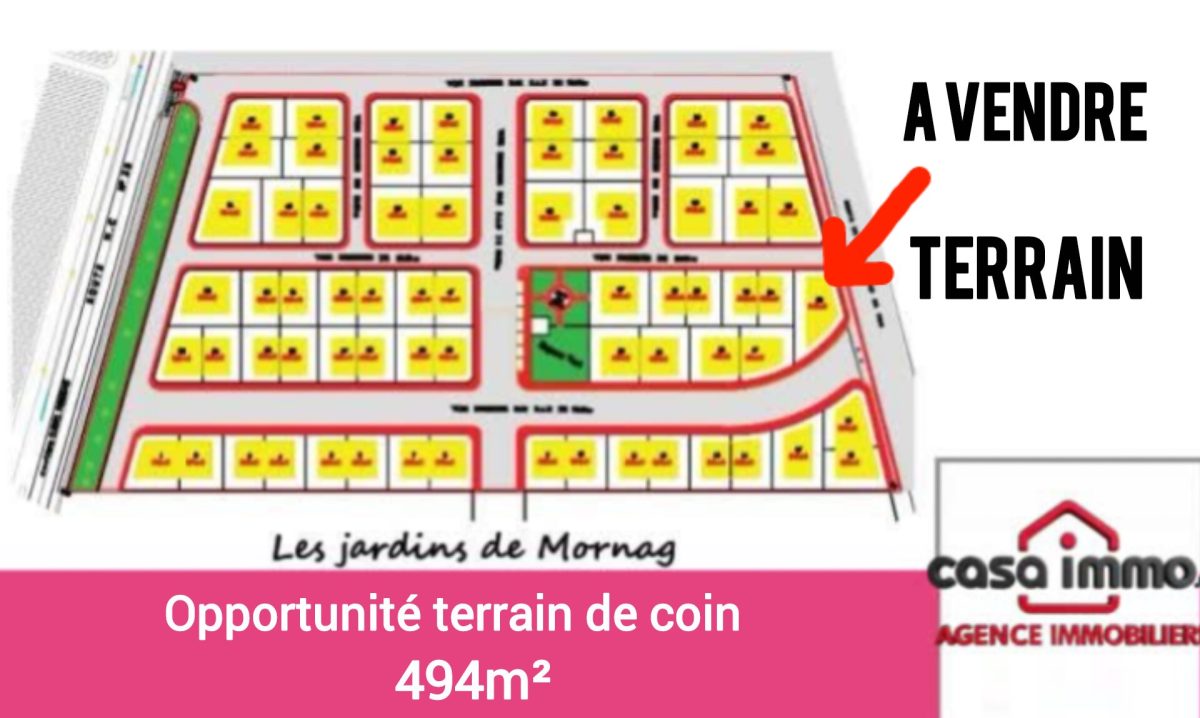 Vente un lot de terrain viabilisé avec titre foncier