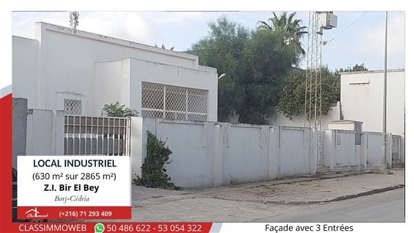 Local industriel 630 m2 sur 2865 à bir elbey